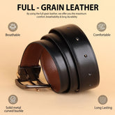 Hayes London | Italian Leather Reversible Black & Brown Belt For Men with Black & Gold Buckle (Leather Texture: Plain)